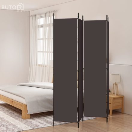  vidaXL 4 paneles barna szövet paraván 200x220 cm