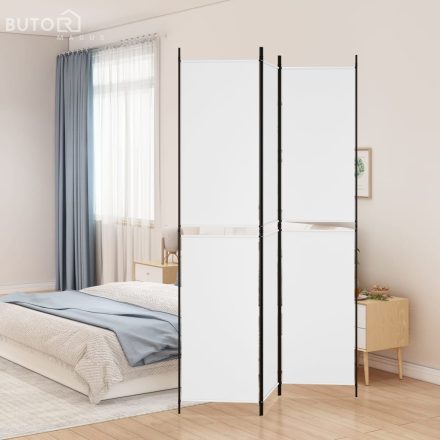 vidaXL fehér 3 paneles szövetparaván 150x220 cm