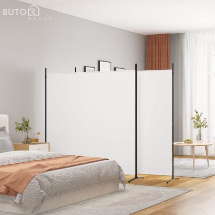  vidaXL 2 paneles fehér szövet térelválasztó 525x180 cm