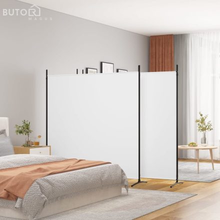 vidaXL 4 paneles fehér szövet térelválasztó 698x180 cm