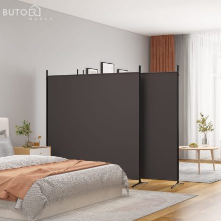  vidaXL 4 paneles barna szövet térelválasztó 698x180 cm