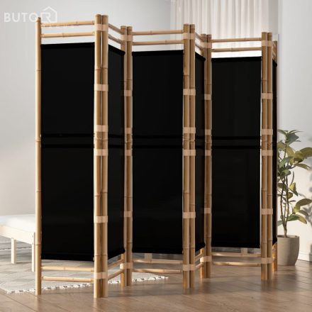vidaXL 6 paneles összecsukható bambusz és vászon térelválasztó 240 cm
