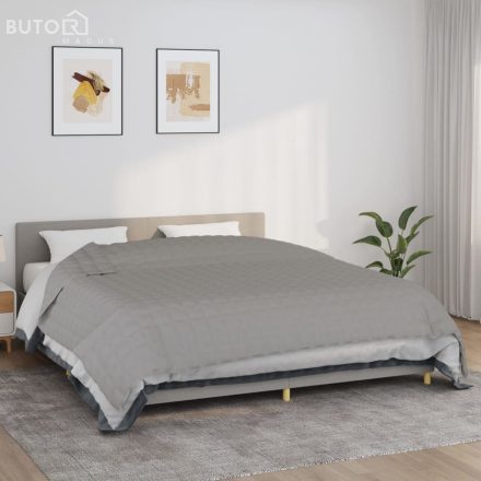 vidaXL szürke szövet súlyozott takaró 235 x 290 cm 11 kg