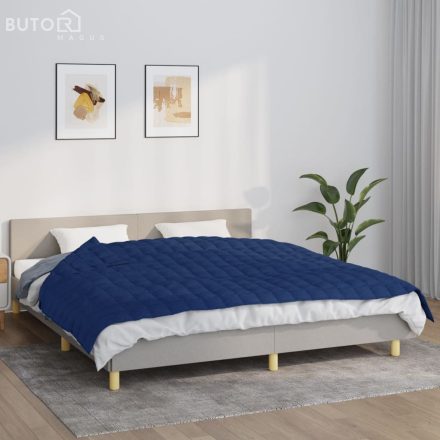 vidaXL kék szövet súlyozott takaró 155 x 220 cm 11 kg