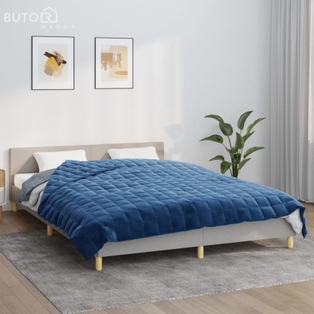 vidaXL kék szövet súlyozott takaró 220 x 235 cm 11 kg