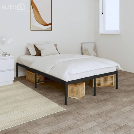 vidaXL fekete fém ágykeret 120 x 190 cm