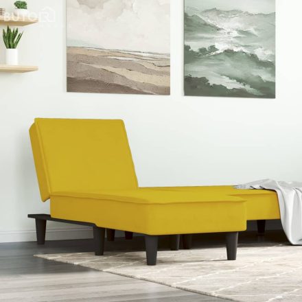 vidaXL citromsárga bársonydívány