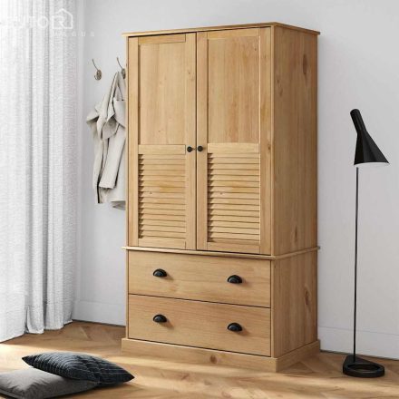 vidaXL VIGO tömör fenyőfa szekrény 90 x 55 x 170 cm