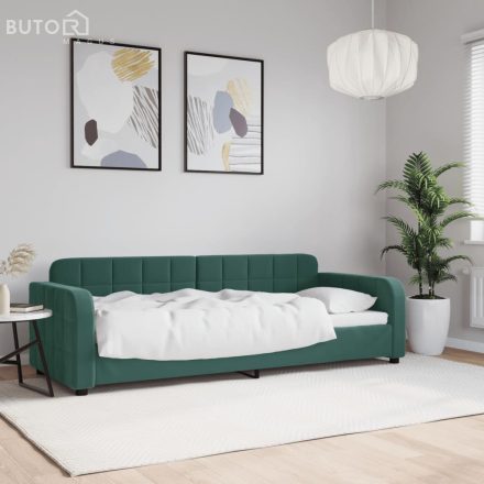vidaXL sötétzöld bársony kanapéágy 80 x 200 cm