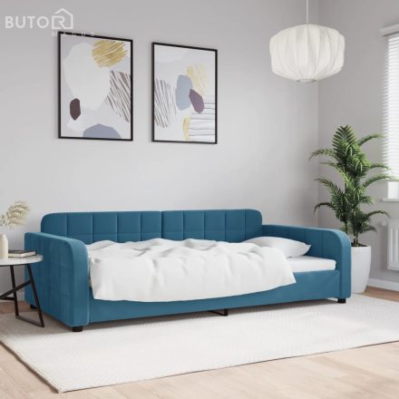 vidaXL kék bársony kanapéágy 100 x 200 cm