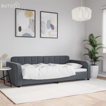 vidaXL sötétszürke bársony kanapéágy 90 x 190 cm