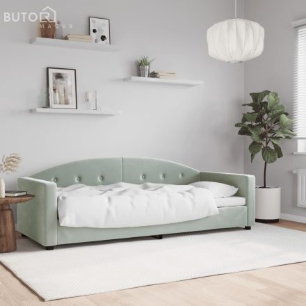 vidaXL világosszürke bársony kanapéágy keret 80 x 200 cm