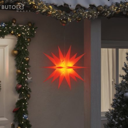 vidaXL összecsukható piros karácsonyi lámpa LED-del 57 cm