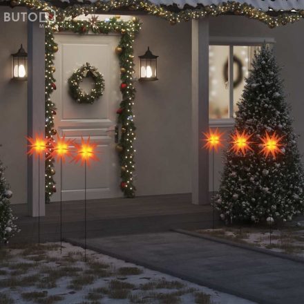 vidaXL 3 db összecsukható tüskés piros karácsonyi lámpa LED-del 35 cm