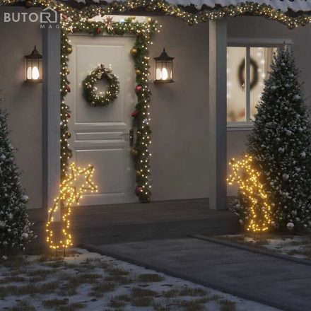 vidaXL karácsonyi hullócsillag fénydekoráció cövekekkel 115 LED 89 cm