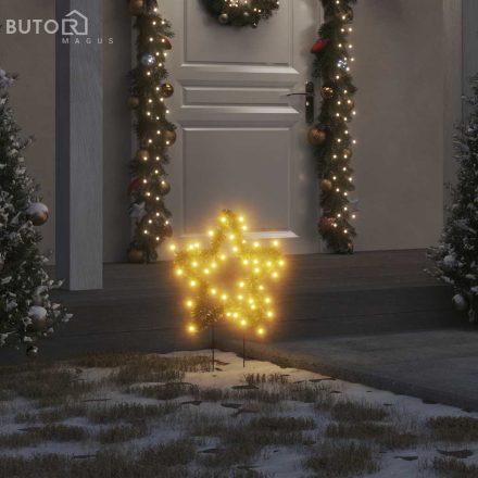 vidaXL karácsonyi csillag fénydekoráció 3 cövekkel 50 LED 29 cm