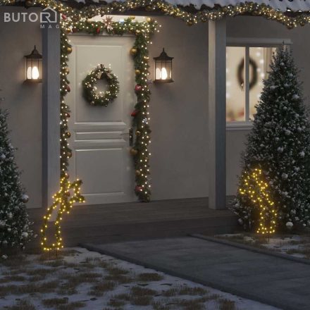 vidaXL karácsonyi hullócsillag fénydekoráció cövekkel 80 LED 62 cm