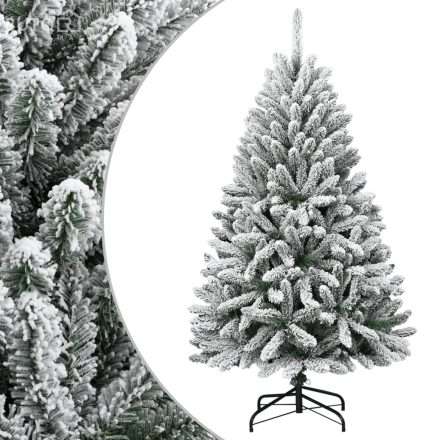 vidaXL csuklópántos műkarácsonyfa hóval 150 cm