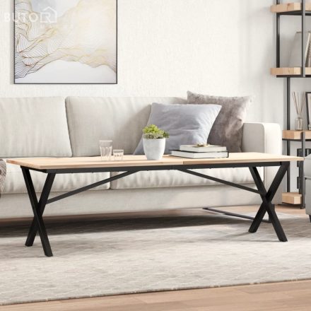 vidaXL acél dohányzóasztallábak X-alakú vázzal 140 x 30 x 43 cm