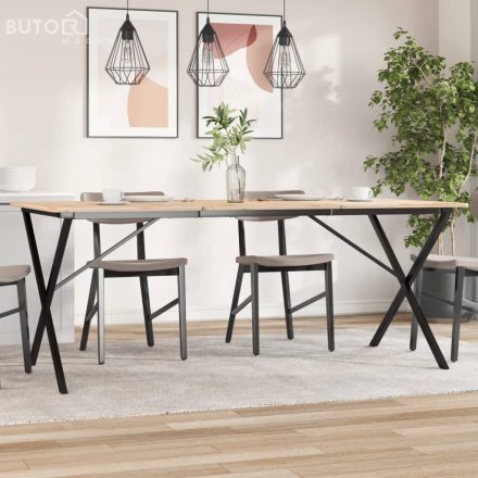 vidaXL acél étkezőasztallábak X-alakú vázzal 180 x 80 x 73 cm