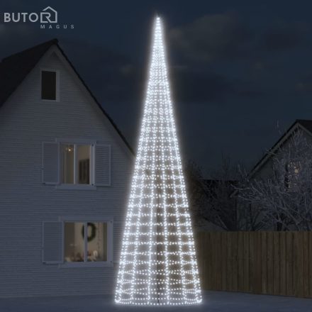 vidaXL hideg fehér LED karácsonyfa zászlórúdra 3000 LED 800 cm