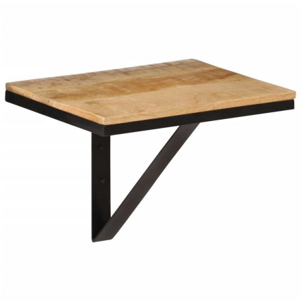 vidaXL tömör mangófa és vas fali polc 40 x 30 x 32 cm