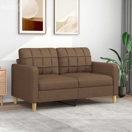 vidaXL kétszemélyes barna szövetkanapé 140 cm