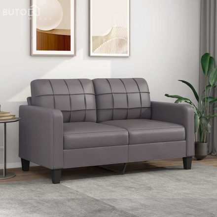 vidaXL 2 személyes szürke műbőr kanapé 140 cm