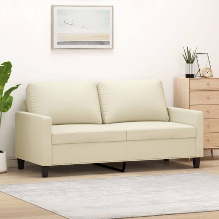 vidaXL 2 személyes krémszínű műbőr kanapé 140 cm