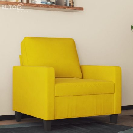 vidaXL sárga bársony kanapéfotel 60 cm
