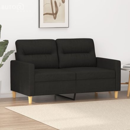 vidaXL kétszemélyes fekete szövetkanapé 120 cm