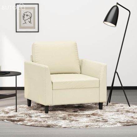 vidaXL krémszínű műbőr kanapéfotel 60 cm