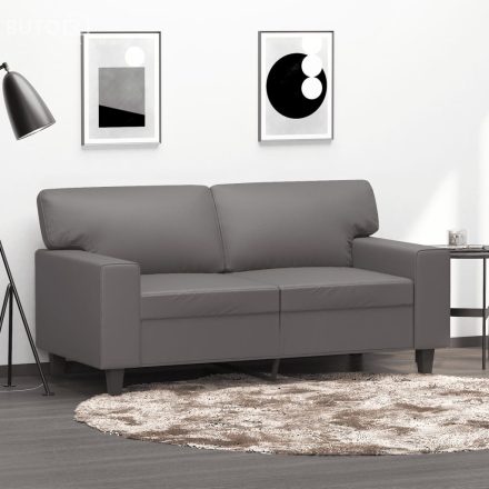 vidaXL 2 személyes szürke műbőr kanapé 120 cm