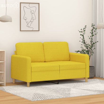 vidaXL 2 személyes világossárga szövet kanapé 120 cm