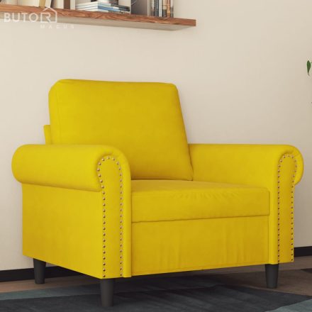 vidaXL sárga bársony kanapéfotel 60 cm