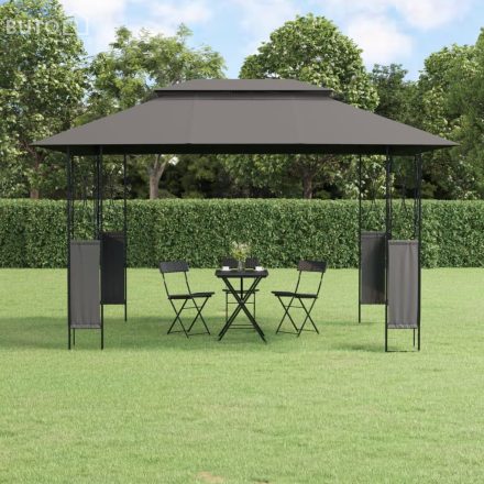 vidaXL antracitszürke acél pavilon tetővel 400 x 300 x 270 m