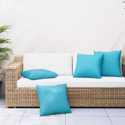 vidaXL Kiegészítő Párnák 4 pcs Türkiz 40 x 40 cm szövet