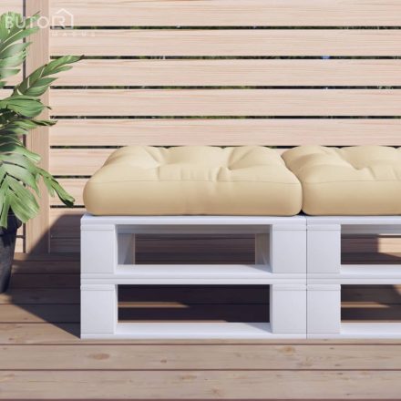 vidaXL bézs szövet raklappárna 58 x 58 x 10 cm