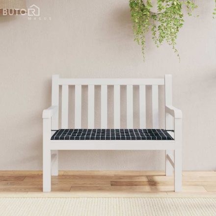 vidaXL fekete kockás oxford-szövet kerti padpárna 100x50x4 cm