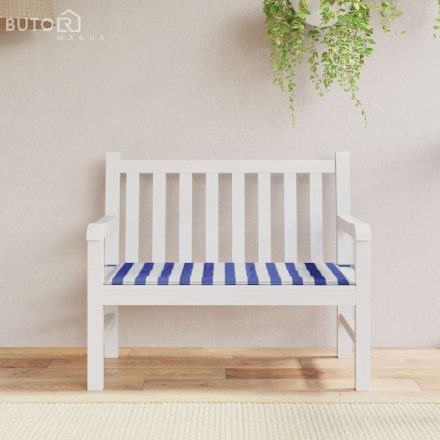 vidaXL kék/fehér csíkos oxford-szövet kerti padpárna 120x50x4 cm