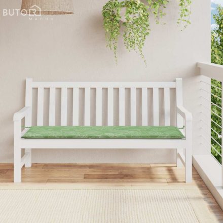vidaXL levélmintás oxford szövet kerti padpárna 150x50x4 cm
