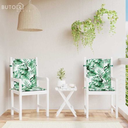 vidaXL Székpárnák Egyéb 2 pcs Levélminta 100 x 50 x 3 cm Oxford szövet