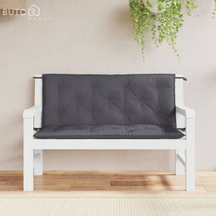 vidaXL 2 db antracit oxford szövet kerti padpárna 120 x 50 x 7 cm