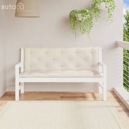vidaXL 2 db krémfehér oxford szövet kerti padpárna 150 x 50 x 7 cm