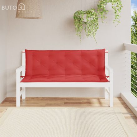 vidaXL 2 db piros oxford szövet kerti padpárna 150 x 50 x 7 cm