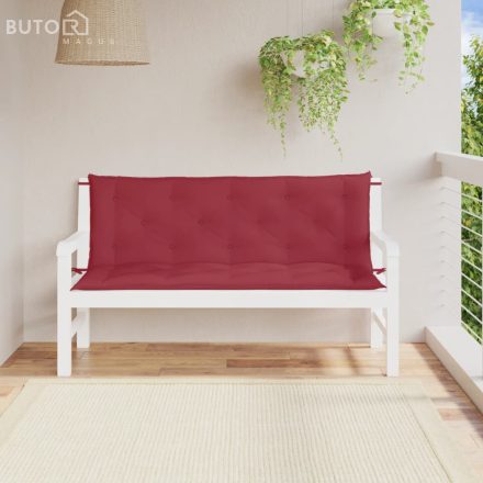 vidaXL 2 db borvörös oxford szövet kerti padpárna 150 x 50 x 7 cm
