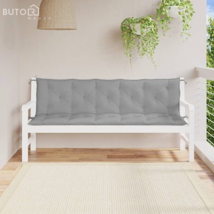 vidaXL 2 db szürke oxford szövet kerti padpárna 180 x 50 x 7 cm