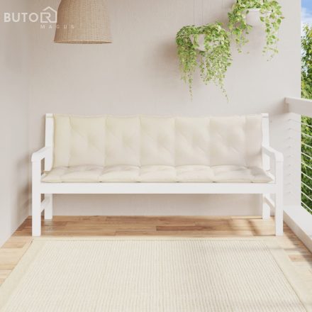 vidaXL 2 db krémfehér oxford szövet kerti padpárna 180 x 50 x 7 cm