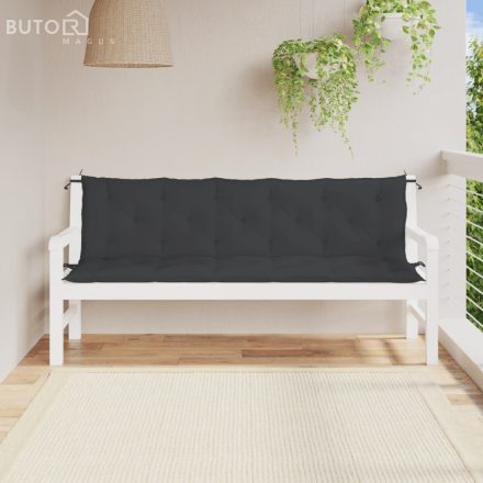 vidaXL 2 db fekete oxford szövet kerti padpárna 180 x 50 x 7 cm