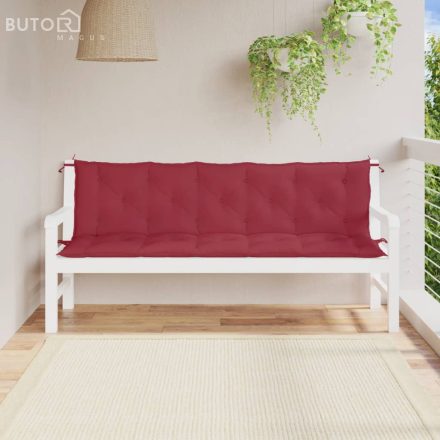 vidaXL 2 db borvörös oxford szövet kerti padpárna 180 x 50 x 7 cm